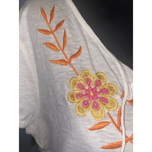 GH Bass & Co. Women's V-Neck, Short Sleeve Shirt/Top Size XXL Blouse Lightweight - Picture 7 of 11